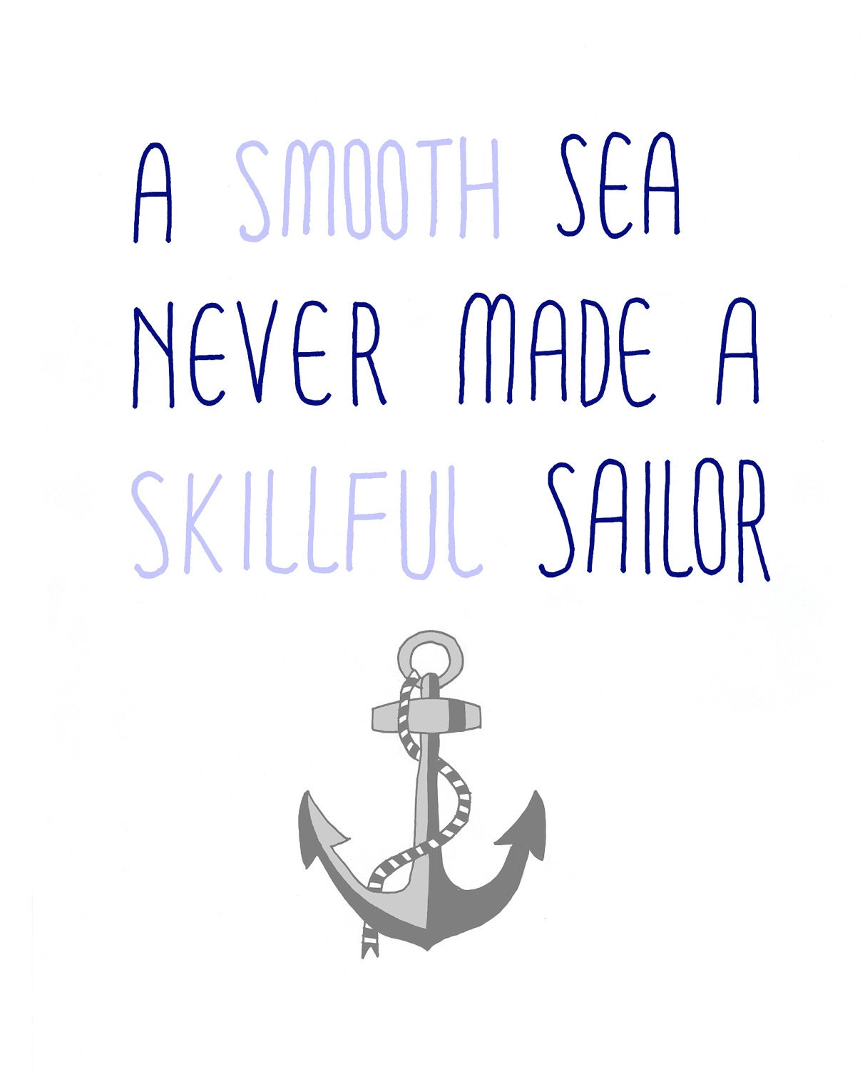 Anchors Away- 5x7 Illustration Print