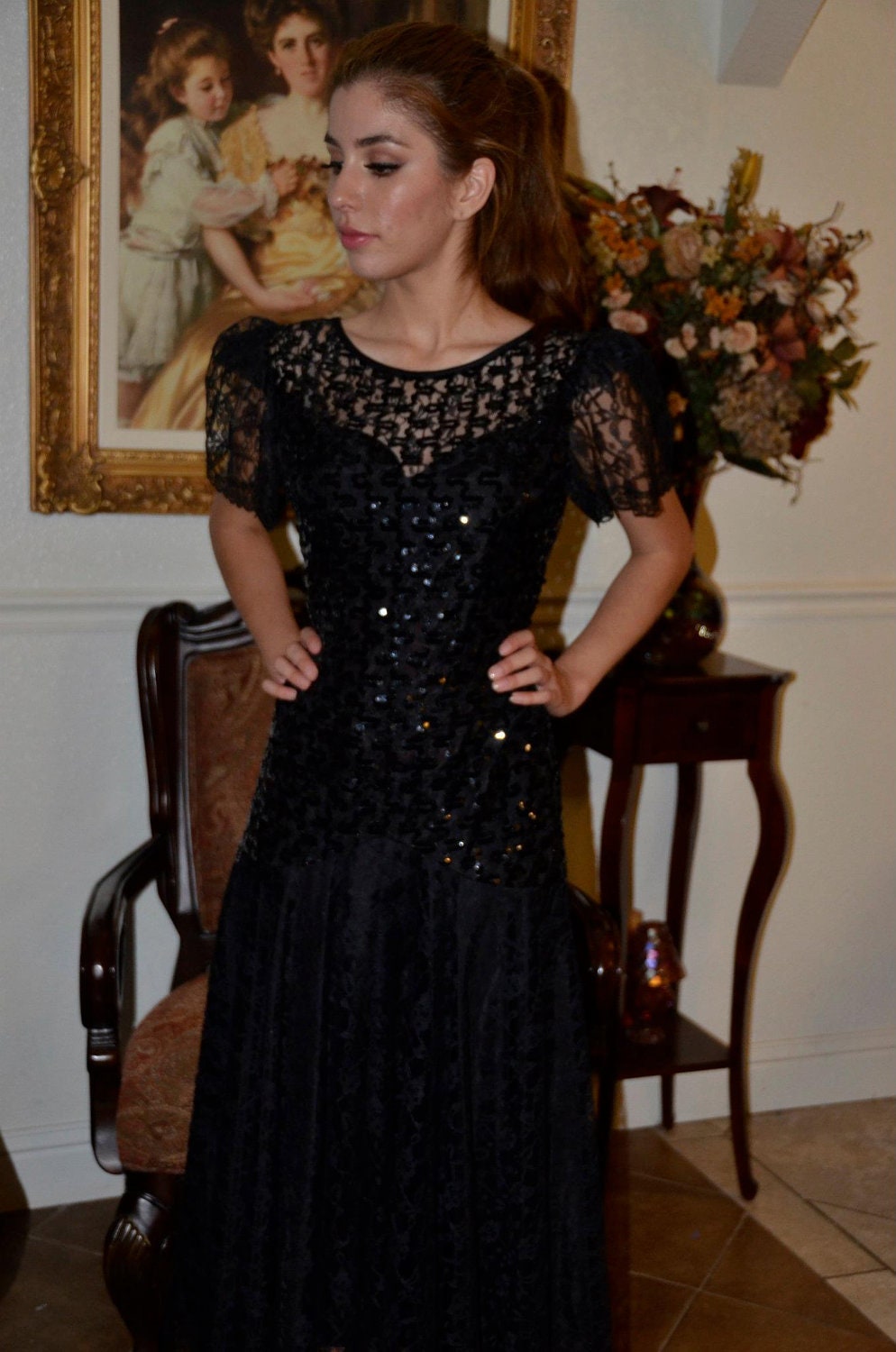 Vintage  classic black dress size 9/10 Night Moves New York.