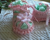 Pink Pearled Baby Girl Booties / Sandals / Girly Girl