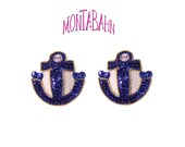 Pasties Nipple Tassels Burlesque - ANCHOR Blue White Sailor Navy Ship Sailing Sailboat