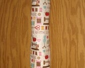 Plastic Grocery Bag Holder/Dispenser  Sewing motif print cotton fabric