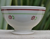 French vintage Cafe au Lait bowl,1930s, hand painted, French kitchen, Cottage chic, vintage home decor, Paris apartment, French Collectible