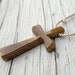 Wooden Cross Pendant - Hand Crafted Oregon Myrtle Wood: Mens Jewelry