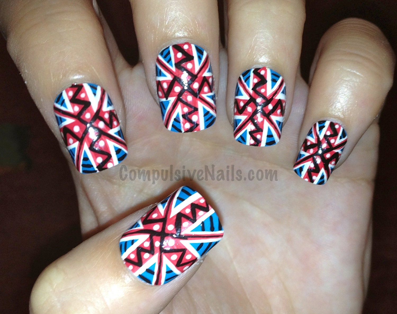 Tribal/Aztec Union Jack British Flag