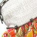 Framed Clutch Purse, Pouch, Cream, Orange, Yellow, Green, Floral