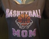 Basketball Mom Bling T-Shirt - Customize the Stone Color