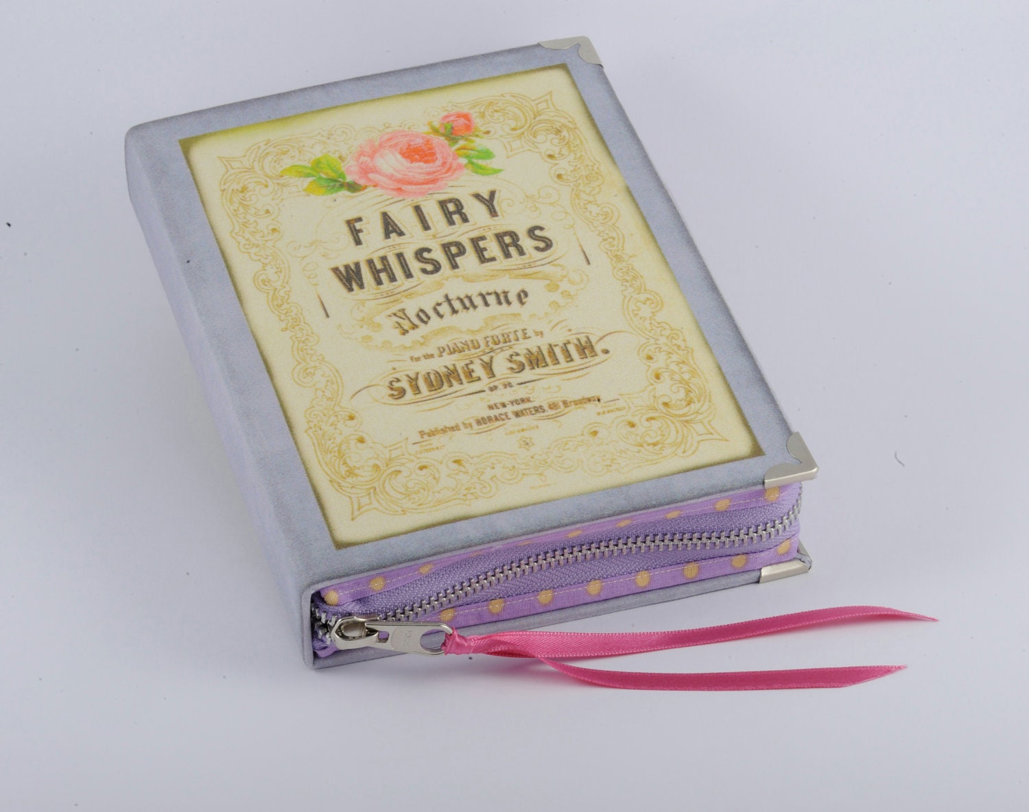 Vintage Lila Fairy Whispers Book Clutch