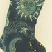 Christmas Stocking - Sun and Moon - Tapestry  -Handmade
