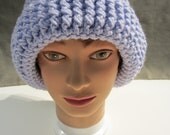 Beautiful Handmade Very Tight Stich. Acrylic Crochet lavender purple Beanie with cuff Winter Hat For adult Women CUSTOM MADE