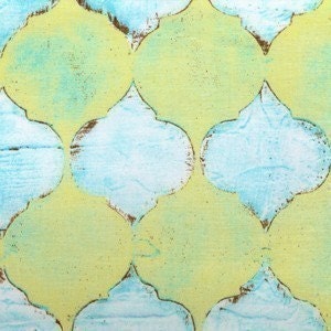 Laura Gunn Tile Mosaic in Aqua - 1 yard