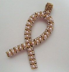Crystal Breast Cancer Pendant Tutorial