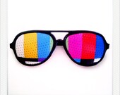 Hand Drawn Shades (Color bar) - colorful sunglasses for fun costume, party decoration and special occasions