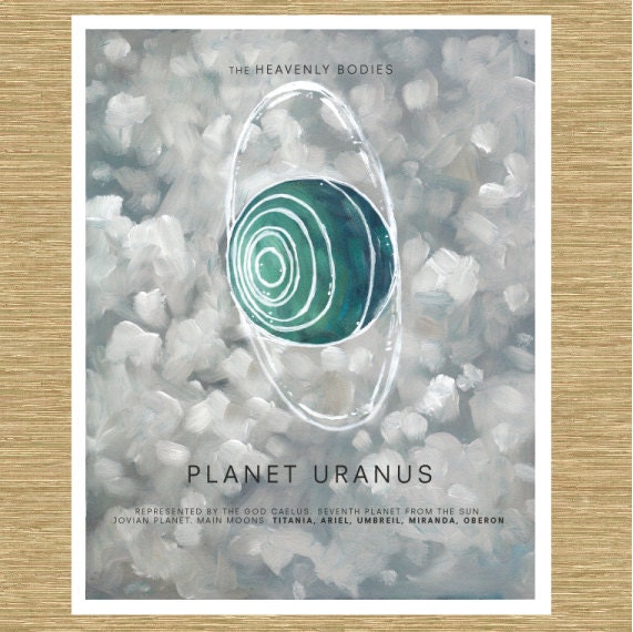 Uranus the Bull's Eye Planet - Heavenly Bodies Series 11" x 14"