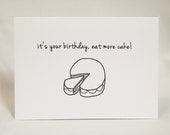 Happy Birthday Card - Eat More Cake