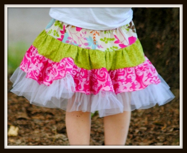 Girls Skirt  Sewing Pattern, INSTANT DOWNLOAD, Toddler , Baby, Girls,  Children, Twirly Swirly Skirt with Headband