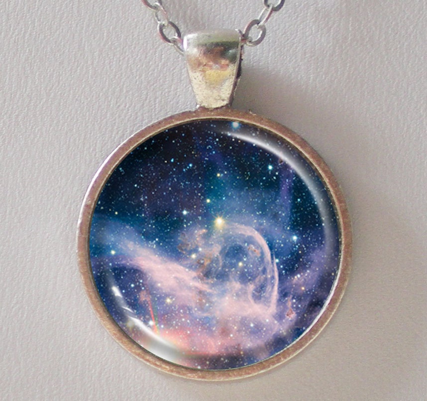 Nebula Pendant Necklace - Star Formation Region of Carina Nebula - Galaxy Pendant Series