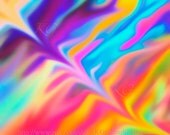 Colorful Abstract Print Rainbow Contemporary Psychedelic 8x10 Digital Photographic Print by K Graham Purple Teal Hot Pink Blue Orange Green