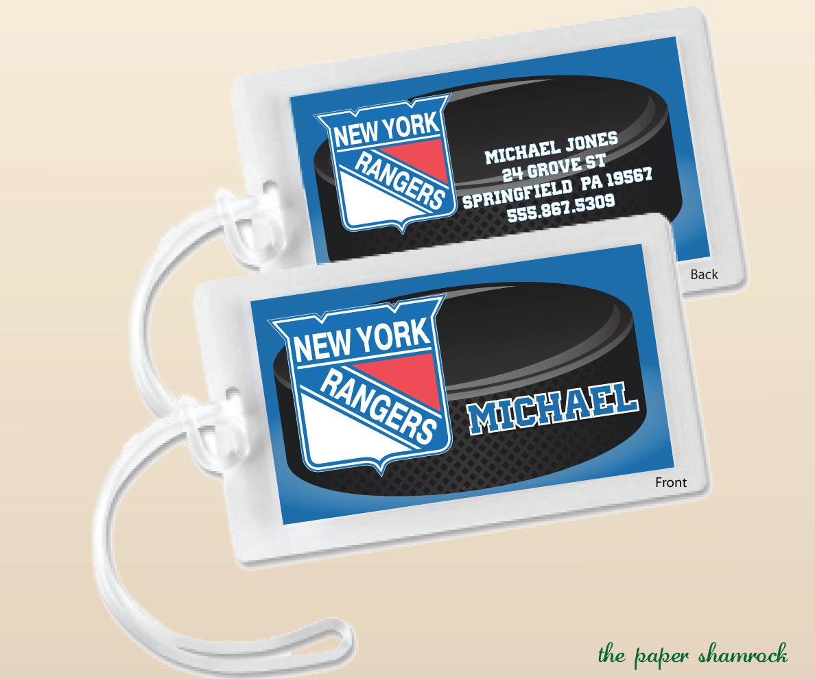 Pick your team - Hockey Custom Bag Tag or Luggage Tag, NHL Bag Tag