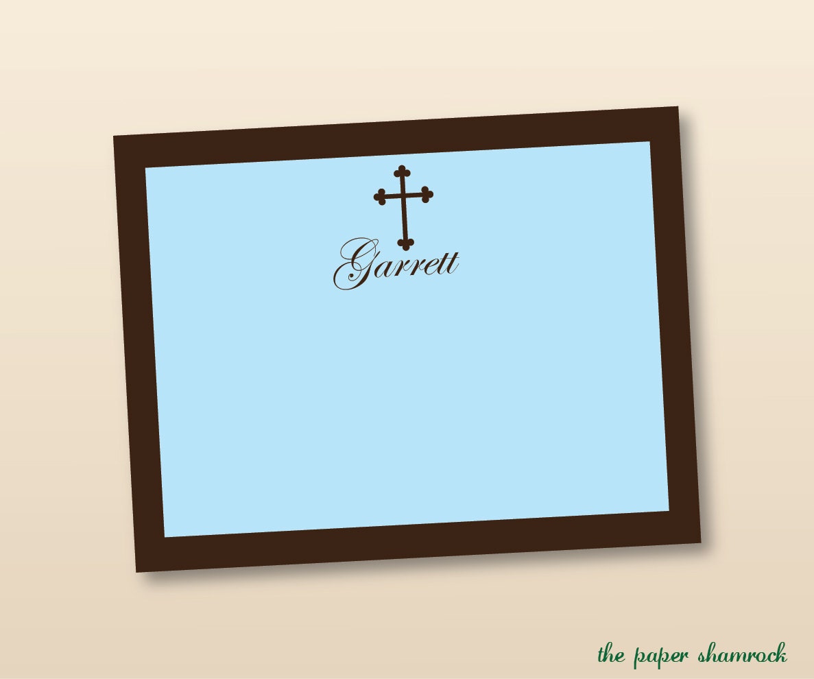 Baptism Thank you Cards, First Communion Thank you Card, Christening Thank you Card, Personalized Thank you Card Il_570xn