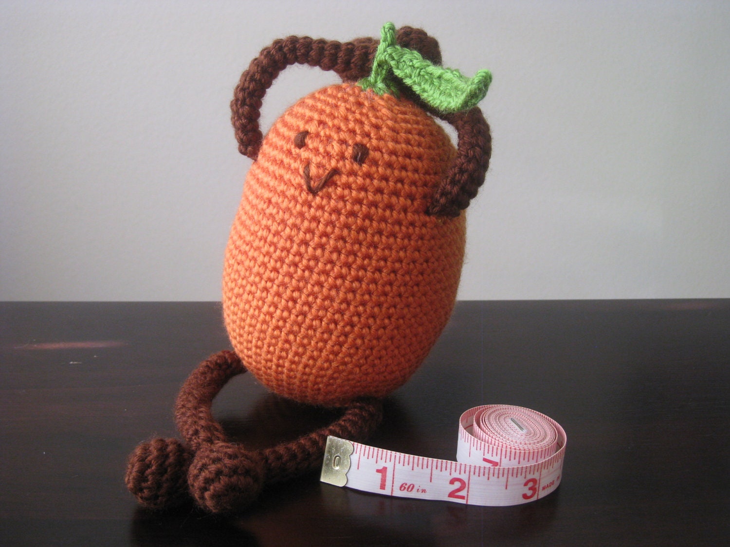 CROCHET PATTERN - Happy Kumquat Plush Amigurumi Doll Stuffed Fruit Toy Food Geekery Children Orange Citrus Baby Boy Girl tutorial PDF