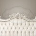 LARGE 6ft x 5ft Vinyl Photography Backdrop / Tufted WHITE Bed Headboard