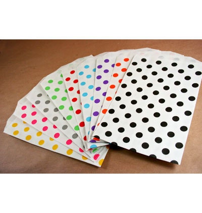 Polka Dots Paper Bags - 5x7.5 - Set of 20 cute packaging