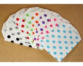 Mini Polka Dots Paper Bags - 2.75 x 4 - Set of 20 cute packaging