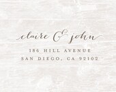 Custom Address Stamp, Wood handled Rubber Stamp, Calligraphy Stamp, Personalized Gift, Custom Address Rubber Stamp, Housewarming Gift
