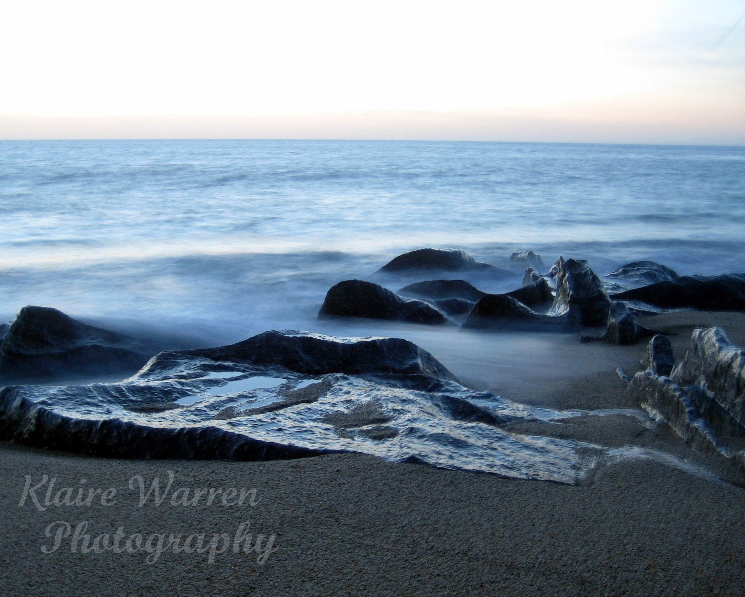Tranquil Sea, Carmel by the Sea, California Photography Print By Klaire Warren 8X10 Matted 11X14 Inspirational Artwork for the Home