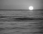 Black and White 8x10 Sunset Photograph, Ocean Photo, Lake Print, Modern Beach House Decor, Gray Nautical Art, Summer Beach Print,  tbteam - PureNaturePhotos