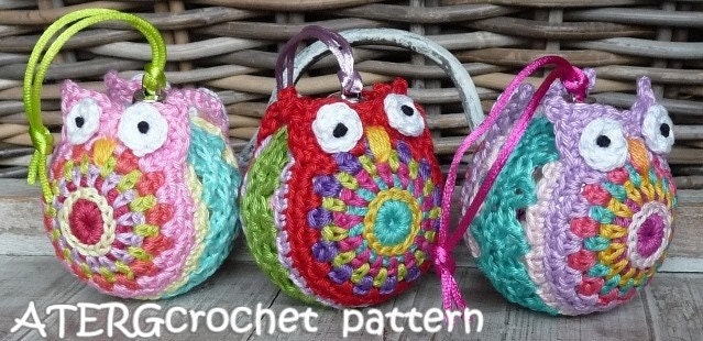 Crochet pattern Christmasball owl by ATERGcrochet