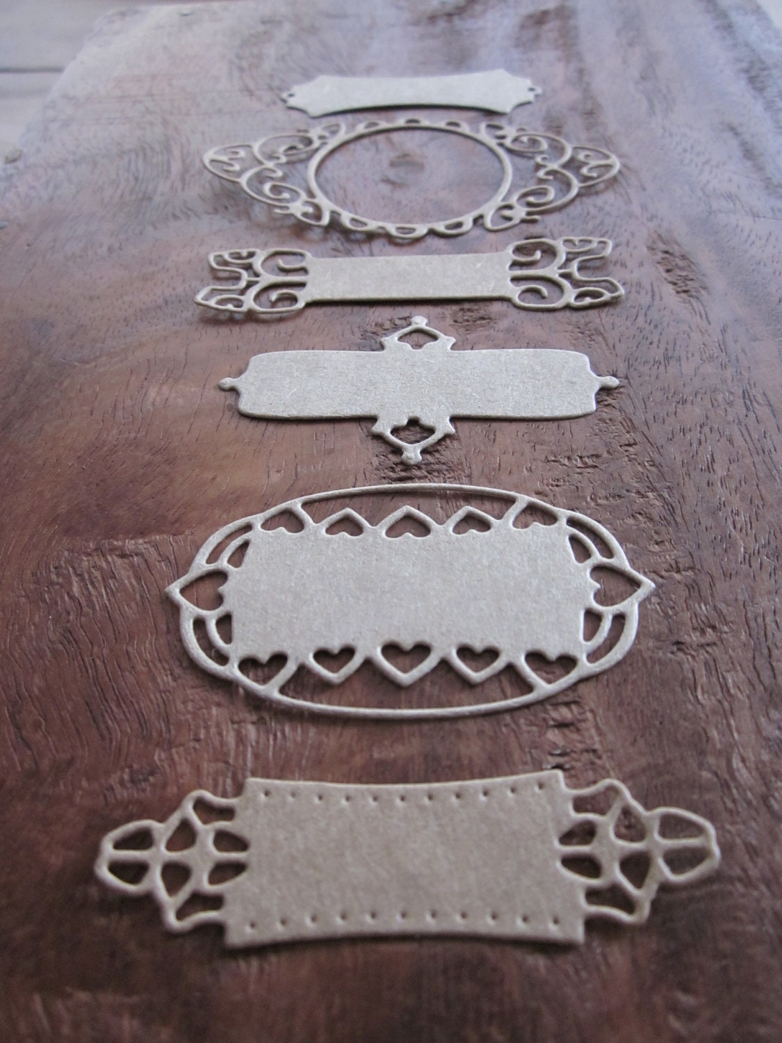 Cute elegant paper tags made from thick brown Kraft paper --- Have fun making adorable gift tags, unique labels or on your wedding favors