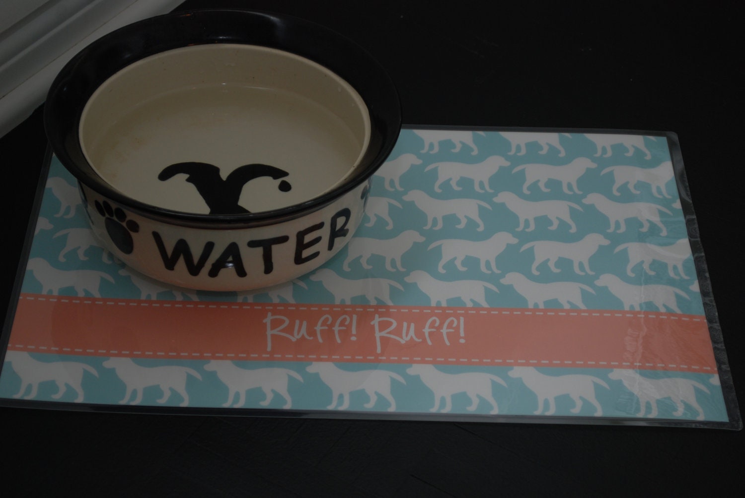 Personalized Dog Food & Water Placemats