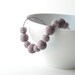 Beaded Purple Necklace, Lavender Beaded Necklace, Beaded Beads Necklace, Statement Necklace