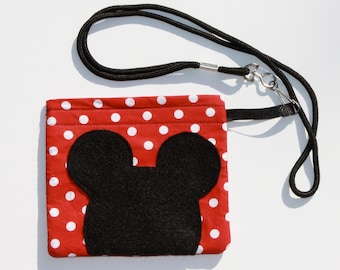 Lanyard Pouch Pass Set mouse ears