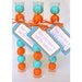 8 Inch, Inset Lid, Free Tag Rainbow To Go/Plastic Candy Tubes- Set of 15