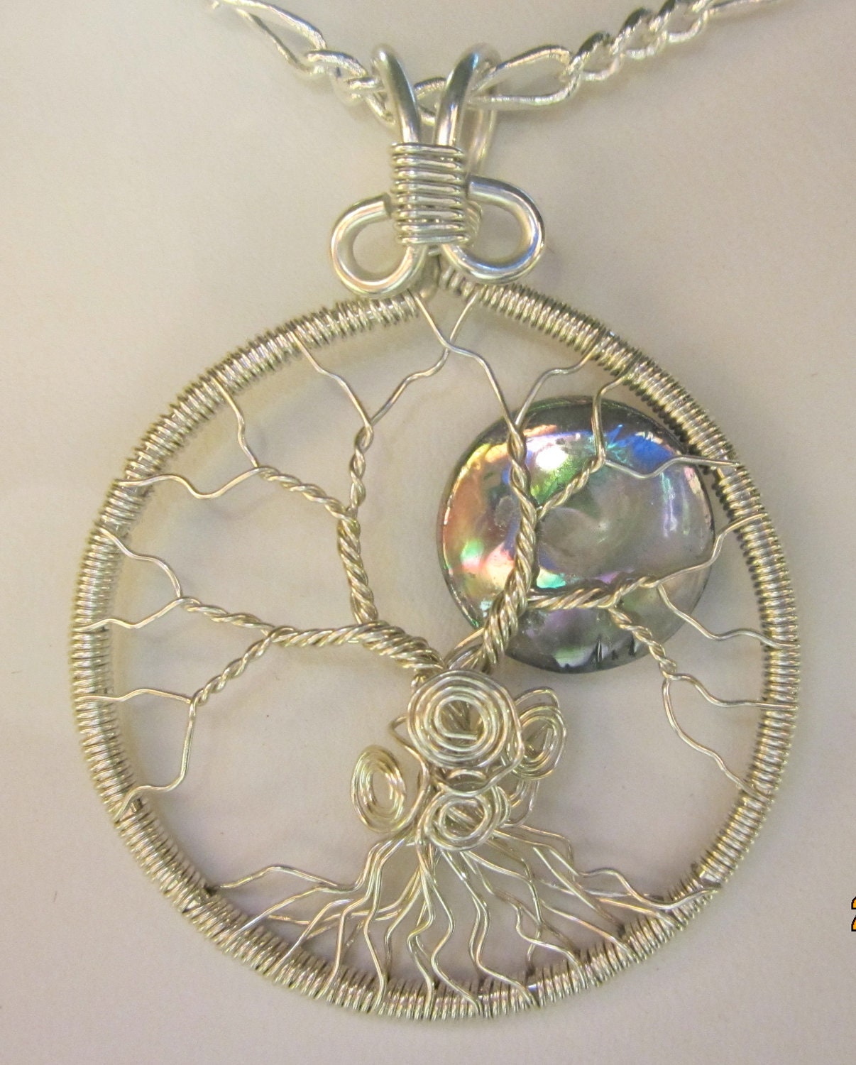 In Sterling Silver "By the Light of the Silvery Moon", Tree of Life Pendant