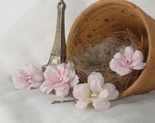 Wedding Hair Accessories, Pink Spring Hair Flowers, Floral Bobby Pins, Bridal Hair Pieces, Woodland Hair Pins, Floral Headpiece, Summer
