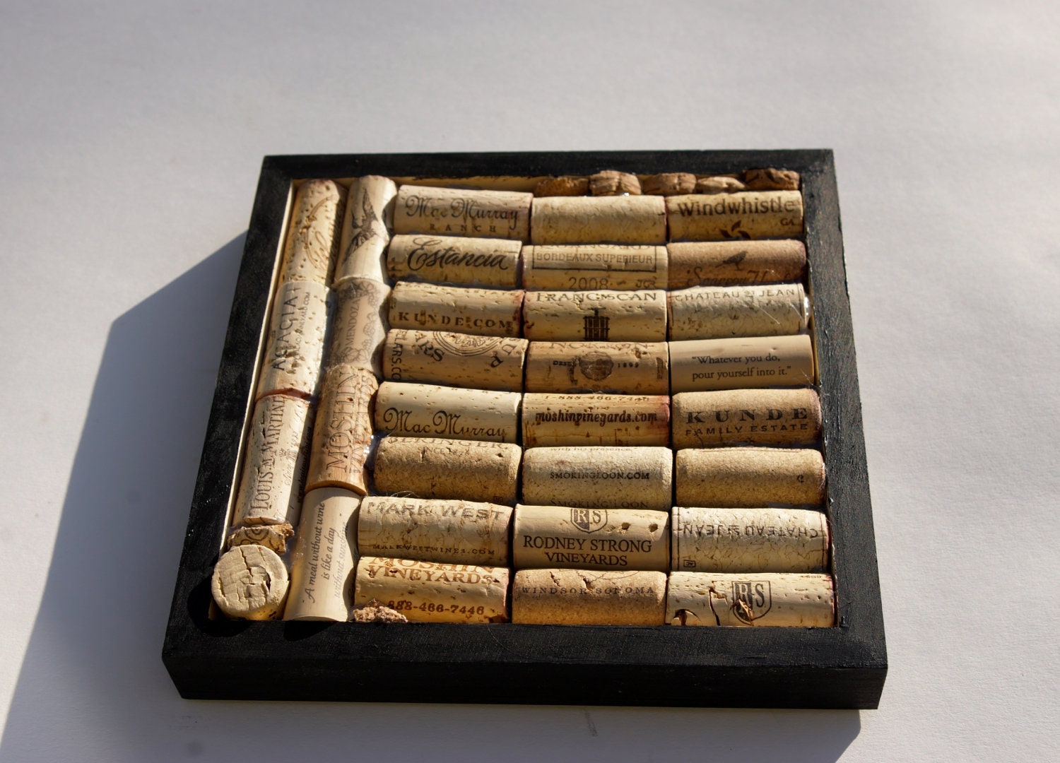 Upcycled Wine Cork Trivet, READY to SHIP, One of a Kind Handmade, Hostess Gifts, Large Size