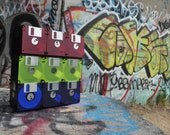 Primary colours disk bag for the eco-chic geek