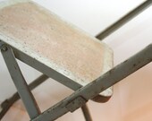 Vintage Metal Folding Chair perfect for the garden or your Paris apartment made of steel with great rusty crusty patina
