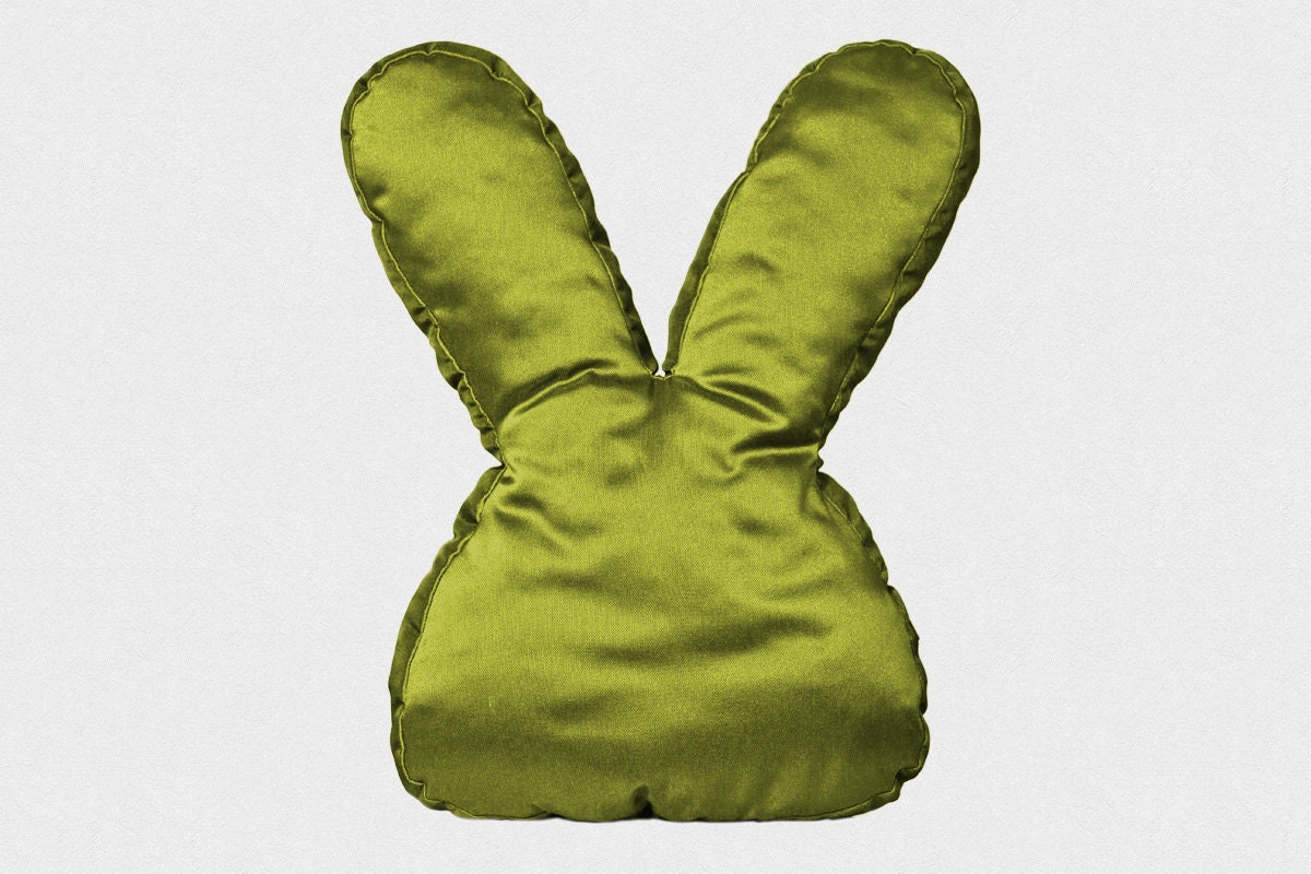 Personal Handmade Animal Cushion Larry in Original Bunny shape, Unique Pillow Design, Perfect Minimalist Home Decor, Animal Accessory