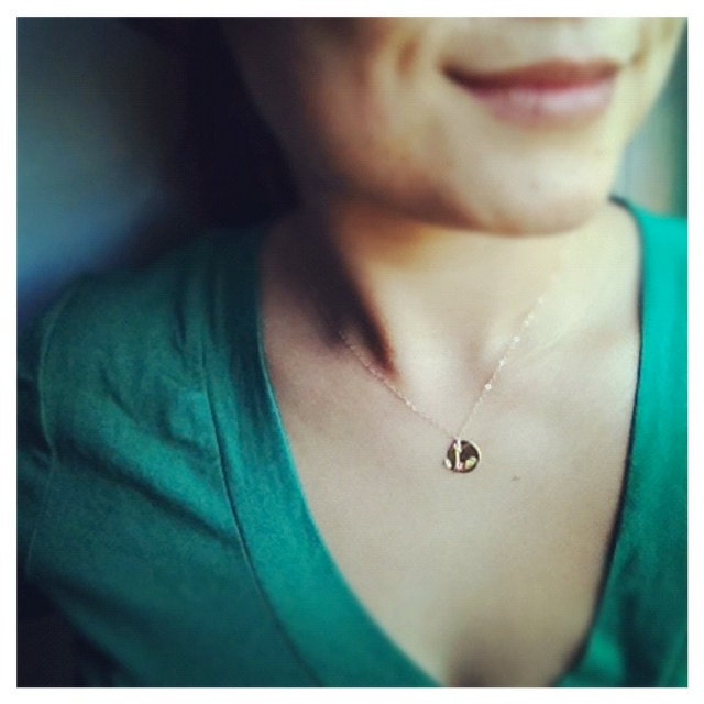 Hands Stamped - Custom Name, Anchor Necklace - Personalization Gift