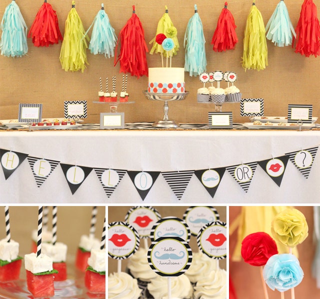 Gender Reveal Kit - Little Mister or Miss - PRINTABLE