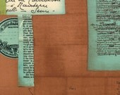 Curio Collection by BasicGrey - Vintage Letter Collage - Clove - Moda Fabrics