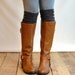 SALE SALE LouLou - Graphite: Open-work Leg Warmers w/ antique gold metal buttons - Legwarmers boot socks (item no. 9-23)