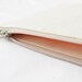 Clutch 6"X10" color block in beige mustard and peach
