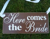 Here comes the bride / They lived happily ever after with date sign 2 sided