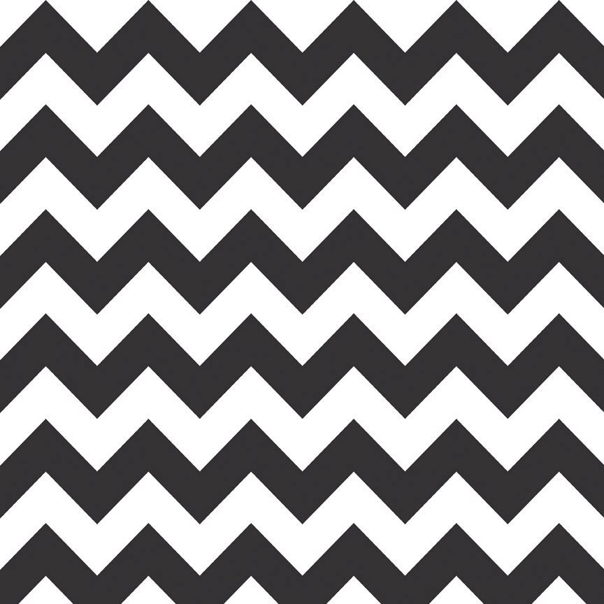 Cotton Fabric CHEVRON/ Riley Blake - Small Black Chevron