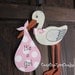 New Baby Girl Stork Door Hanger Door Decor - It's a girl, New Baby Wreath